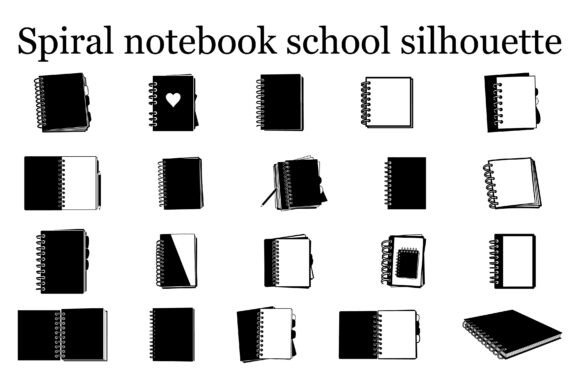Download Spiral Notebook School Silhouette - Spiral notebook Collection