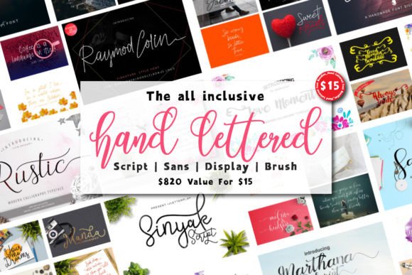 Download Hand Lettered Font Bundle - Hand lettered Collection
