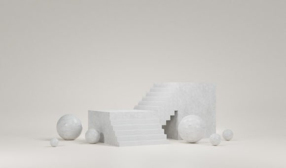 Download 3D White Podium with Minimal Background - Minimal Collection