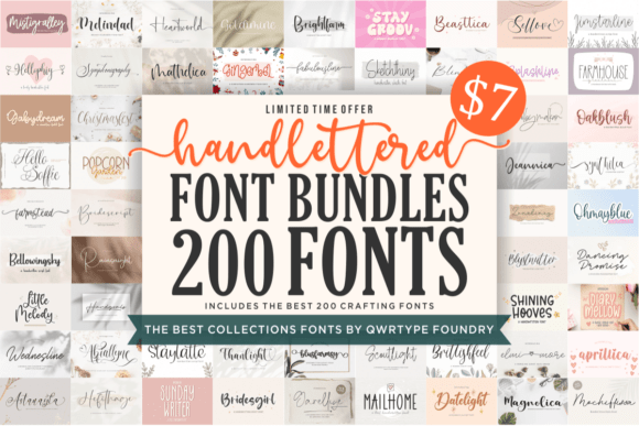 Download Hand Lettered Font Bundle - Hand lettered Collection