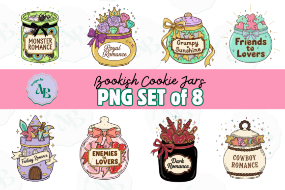 Download Romance Bookish Tropes Cookie Jar Set - Romance Collection